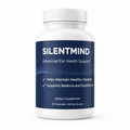 Supplement bottle labeled 'Silentmind' on a white background